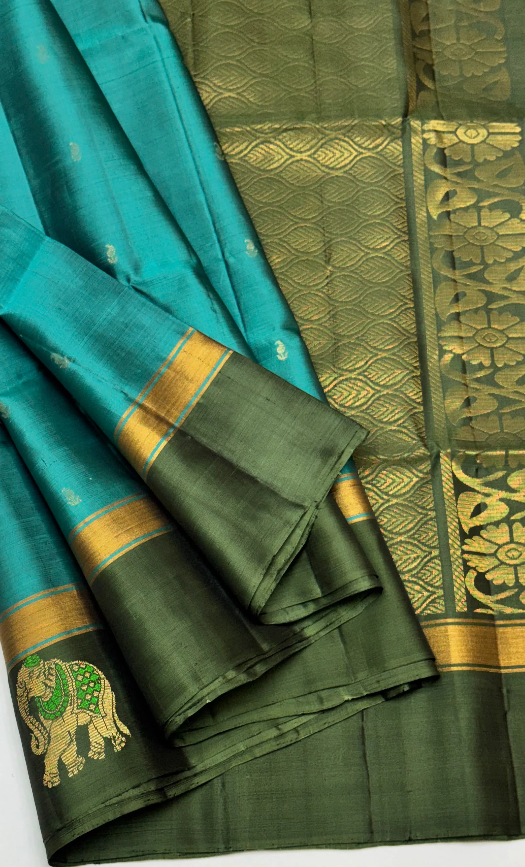 Kanchipuram Elephant Design Soft Silk Saree